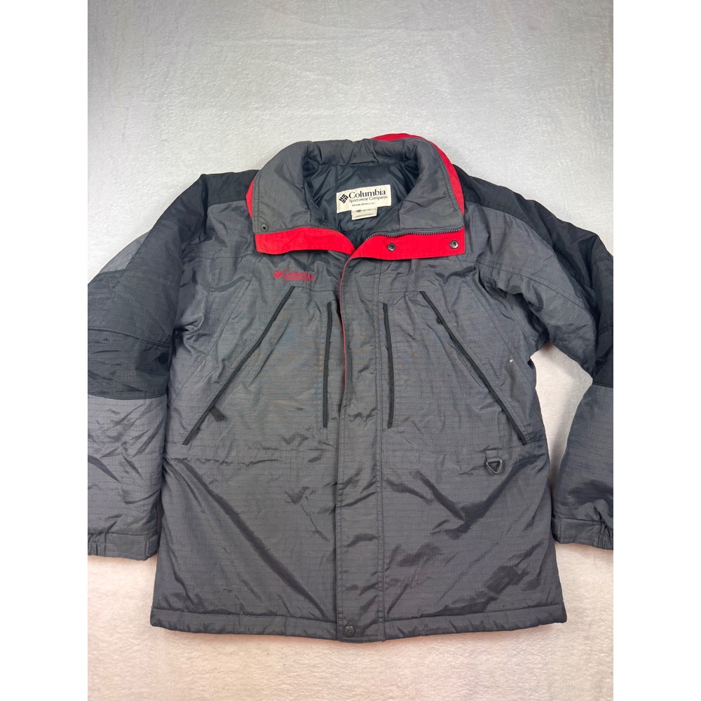 Columbia Sportswear Kids XXL 18/20 Gray Black Red Insulated Winter Jacket XB5332